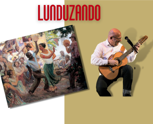 Lunduzando é um exercício construído com base no ritmo Lundu brasileiro.